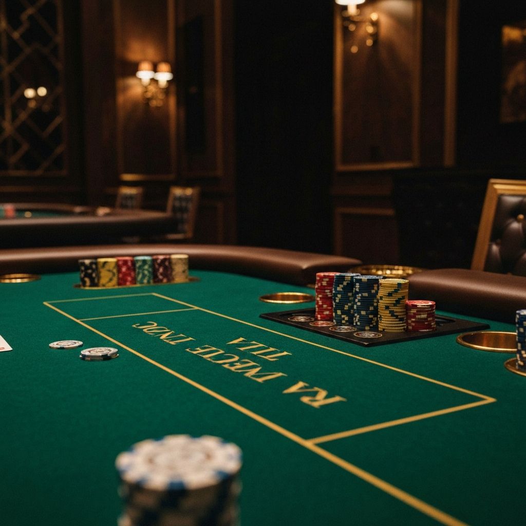 Poker Entertainment-Tisch mit Chips